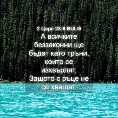 Picture 04 - 2 Царе 23:6 BULG - А всичките беззаконни ще - Bible Verse Picture