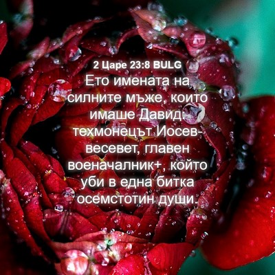 Picture 04 - 2 Царе 23:8 BULG - Ето имената на силните - Bible Verse Picture