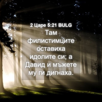 Picture 04 - 2 Царе 5:21 BULG - Там филистимците оставиха - Bible Verse Picture