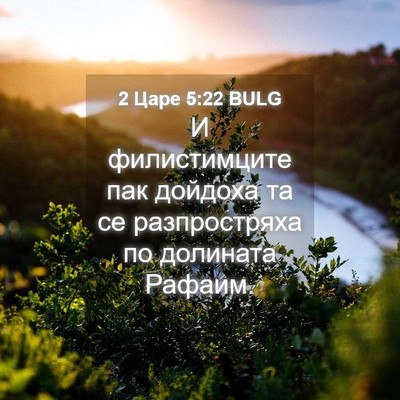 Picture 04 - 2 Царе 5:22 BULG - И филистимците пак дойдоха - Bible Verse Picture