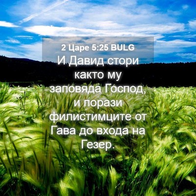 Picture 04 - 2 Царе 5:25 BULG - И Давид стори както му - Bible Verse Picture