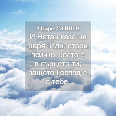 Picture 04 - 2 Царе 7:3 BULG - И Натан каза на царя: Иди, - Bible Verse Picture