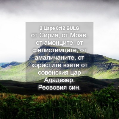 Picture 04 - 2 Царе 8:12 BULG - от Сирия, от Моав, от - Bible Verse Picture