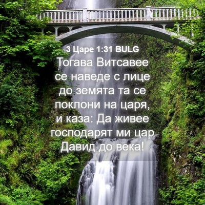Picture 04 - 3 Царе 1:31 BULG - Тогава Витсавее се наведе - Bible Verse Picture