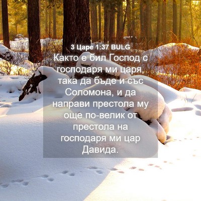 Picture 04 - 3 Царе 1:37 BULG - Както е бил Господ с - Bible Verse Picture