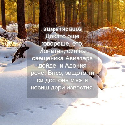 Picture 04 - 3 Царе 1:42 BULG - Докато още говореше, ето, - Bible Verse Picture