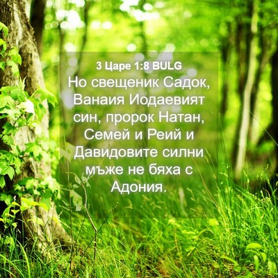 Picture 04 - 3 Царе 1:8 BULG - Но свещеник Садок, Ванаия - Bible Verse Picture