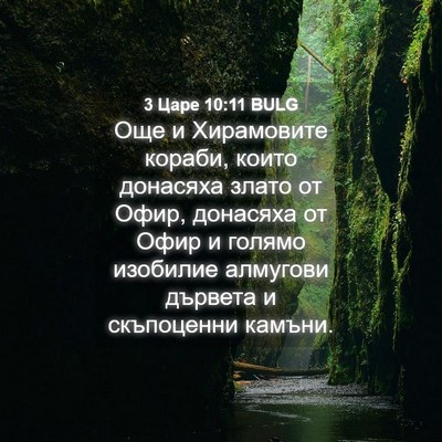 Picture 04 - 3 Царе 10:11 BULG - Още и Хирамовите кораби, - Bible Verse Picture