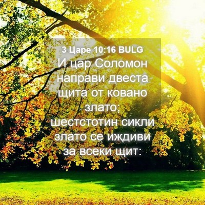 Picture 04 - 3 Царе 10:16 BULG - И цар Соломон направи - Bible Verse Picture