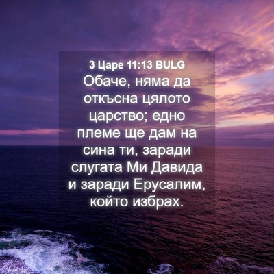 Picture 04 - 3 Царе 11:13 BULG - Обаче, няма да откъсна - Bible Verse Picture