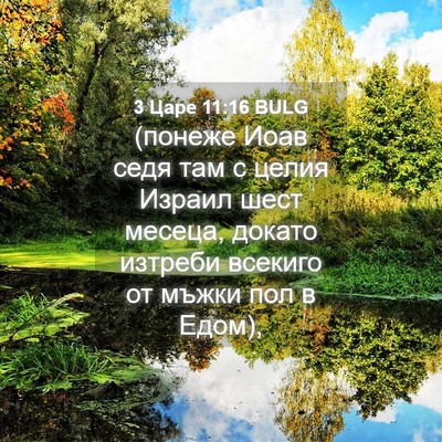Picture 04 - 3 Царе 11:16 BULG - (понеже Иоав седя там с - Bible Verse Picture