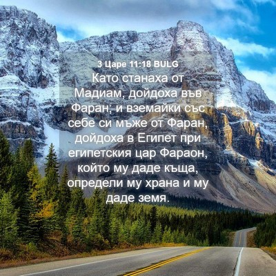 Picture 04 - 3 Царе 11:18 BULG - Като станаха от Мадиам, - Bible Verse Picture