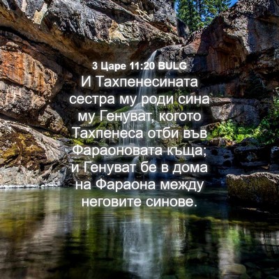 Picture 04 - 3 Царе 11:20 BULG - И Тахпенесината сестра му - Bible Verse Picture