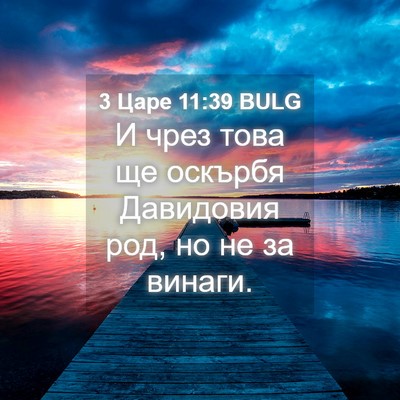 Picture 04 - 3 Царе 11:39 BULG - И чрез това ще оскърбя - Bible Verse Picture