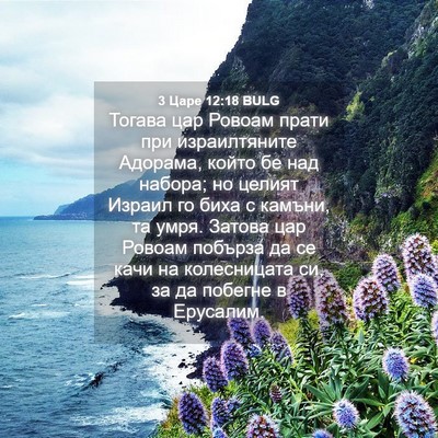 Picture 04 - 3 Царе 12:18 BULG - Тогава цар Ровоам прати - Bible Verse Picture