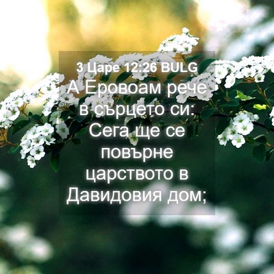 Picture 04 - 3 Царе 12:26 BULG - А Еровоам рече в сърцето - Bible Verse Picture