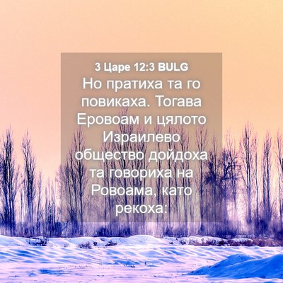 Picture 04 - 3 Царе 12:3 BULG - Но пратиха та го повикаха. - Bible Verse Picture
