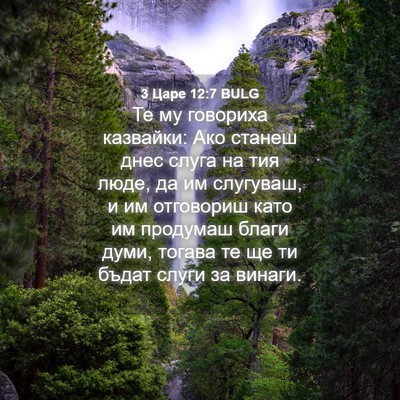 Picture 04 - 3 Царе 12:7 BULG - Те му говориха казвайки: - Bible Verse Picture