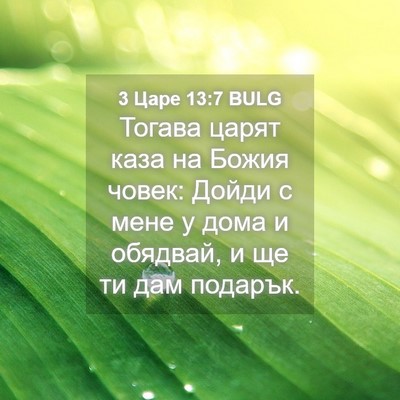 Picture 04 - 3 Царе 13:7 BULG - Тогава царят каза на Божия - Bible Verse Picture