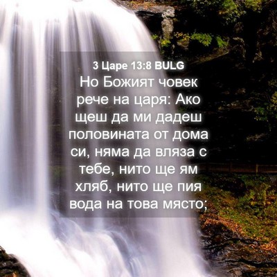 Picture 04 - 3 Царе 13:8 BULG - Но Божият човек рече на - Bible Verse Picture