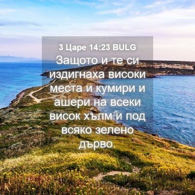 Picture 04 - 3 Царе 14:23 BULG - Защото и те си издигнаха - Bible Verse Picture