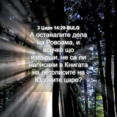 Picture 04 - 3 Царе 14:29 BULG - А останалите дела на - Bible Verse Picture