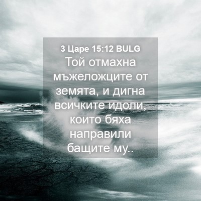 Picture 04 - 3 Царе 15:12 BULG - Той отмахна мъжеложците от - Bible Verse Picture