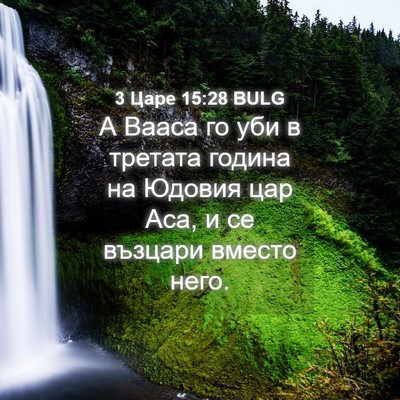 Picture 04 - 3 Царе 15:28 BULG - А Вааса го уби в третата - Bible Verse Picture