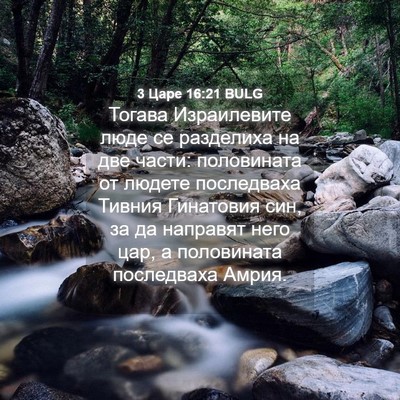 Picture 04 - 3 Царе 16:21 BULG - Тогава Израилевите люде се - Bible Verse Picture
