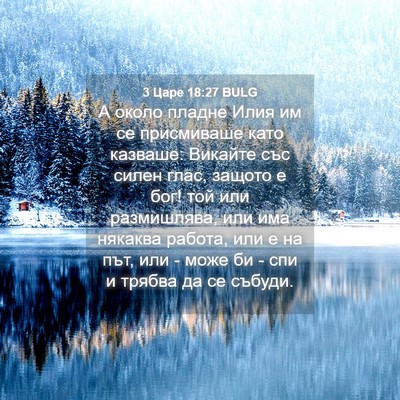 Picture 04 - 3 Царе 18:27 BULG - А около пладне Илия им се - Bible Verse Picture