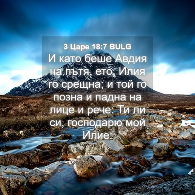 Picture 04 - 3 Царе 18:7 BULG - И като беше Авдия на пътя, - Bible Verse Picture