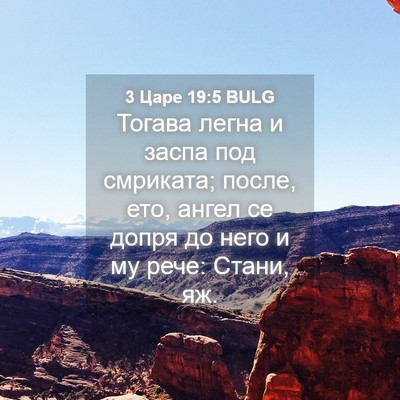 Picture 04 - 3 Царе 19:5 BULG - Тогава легна и заспа под - Bible Verse Picture