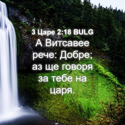 Picture 04 - 3 Царе 2:18 BULG - А Витсавее рече: Добре; аз - Bible Verse Picture