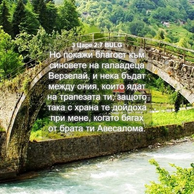Picture 04 - 3 Царе 2:7 BULG - Но покажи благост към - Bible Verse Picture