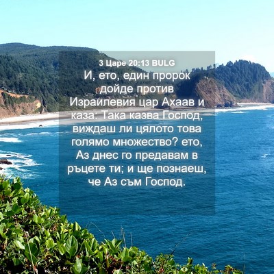 Picture 04 - 3 Царе 20:13 BULG - И, ето, един пророк дойде - Bible Verse Picture