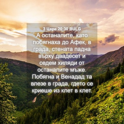 Picture 04 - 3 Царе 20:30 BULG - А останалите, като - Bible Verse Picture