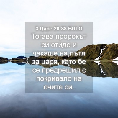 Picture 04 - 3 Царе 20:38 BULG - Тогава пророкът си отиде и - Bible Verse Picture