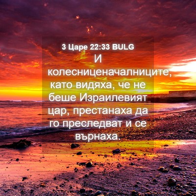 Picture 04 - 3 Царе 22:33 BULG - И колесниценачалниците, - Bible Verse Picture