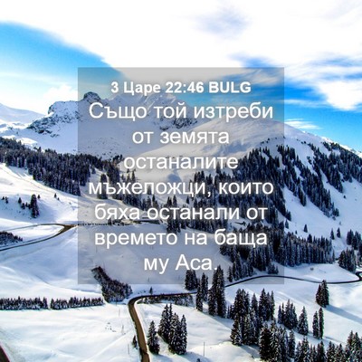Picture 04 - 3 Царе 22:46 BULG - Също той изтреби от земята - Bible Verse Picture