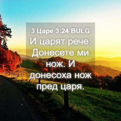 Picture 04 - 3 Царе 3:24 BULG - И царят рече: Донесете ми - Bible Verse Picture