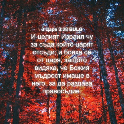 Picture 04 - 3 Царе 3:28 BULG - И целият Израил чу за съда - Bible Verse Picture