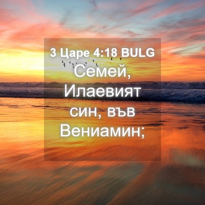 Picture 04 - 3 Царе 4:18 BULG - Семей, Илаевият син, във - Bible Verse Picture