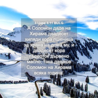 Picture 04 - 3 Царе 5:11 BULG - А Соломон даде на Хирама - Bible Verse Picture