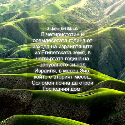 Picture 04 - 3 Царе 6:1 BULG - В четиристотин и - Bible Verse Picture