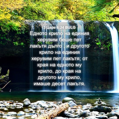 Picture 04 - 3 Царе 6:24 BULG - Едното крило на единия - Bible Verse Picture