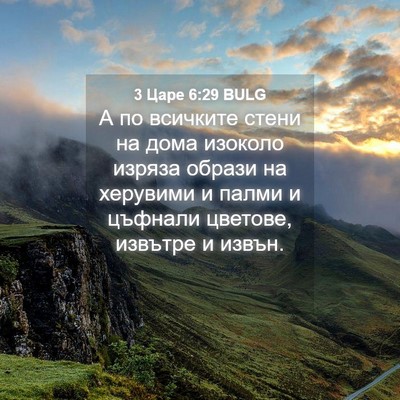 Picture 04 - 3 Царе 6:29 BULG - А по всичките стени на дома - Bible Verse Picture