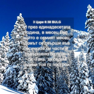 Picture 04 - 3 Царе 6:38 BULG - И през единадесетата - Bible Verse Picture