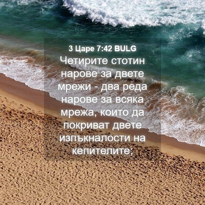 Picture 04 - 3 Царе 7:42 BULG - Четирите стотин нарове за - Bible Verse Picture