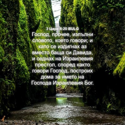 Picture 04 - 3 Царе 8:20 BULG - Господ, прочее, изпълни - Bible Verse Picture