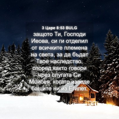 Picture 04 - 3 Царе 8:53 BULG - защото Ти, Господи Иеова, - Bible Verse Picture